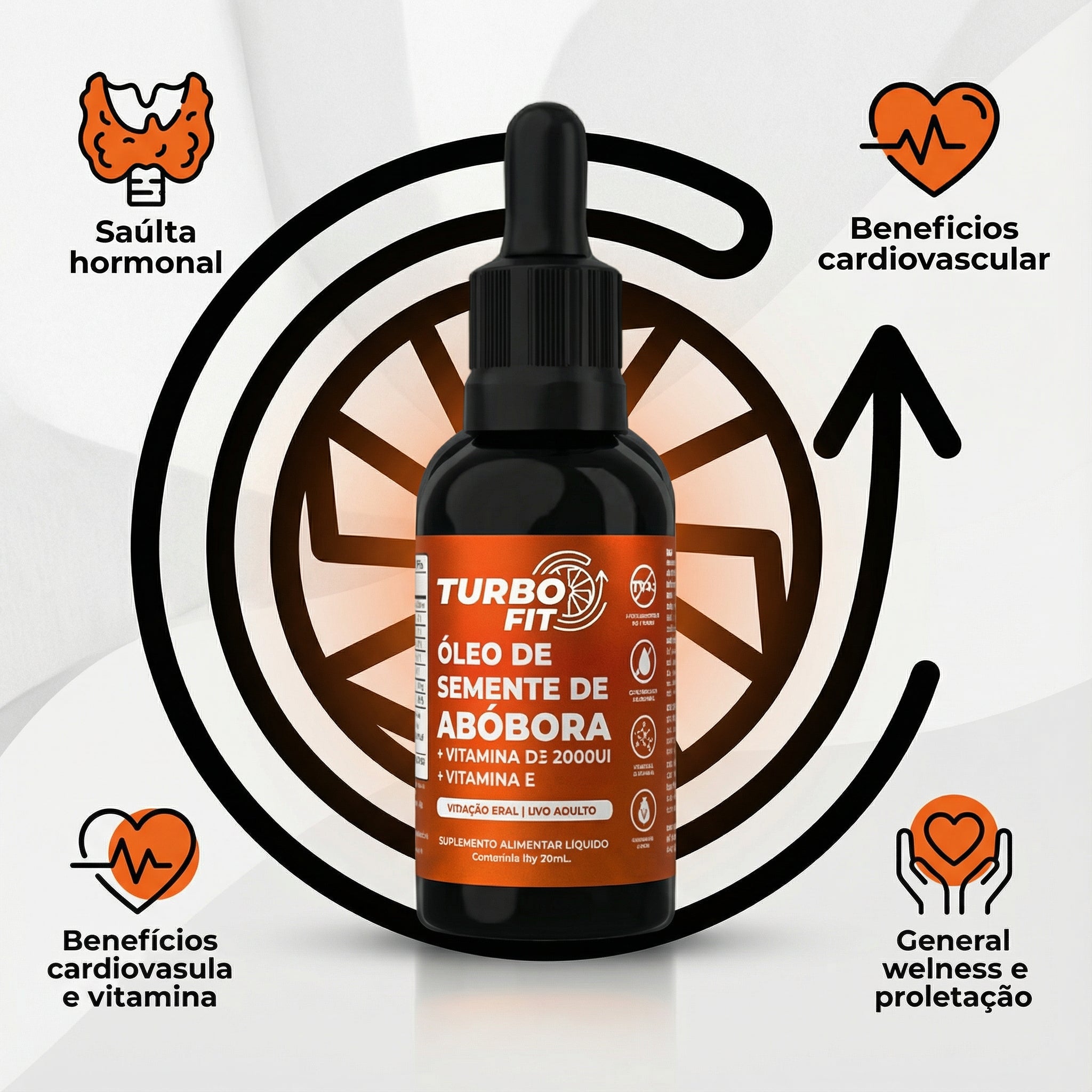 Óleo de Semente de Abóbora Gotas com Vitamina D3 e Vitamina E